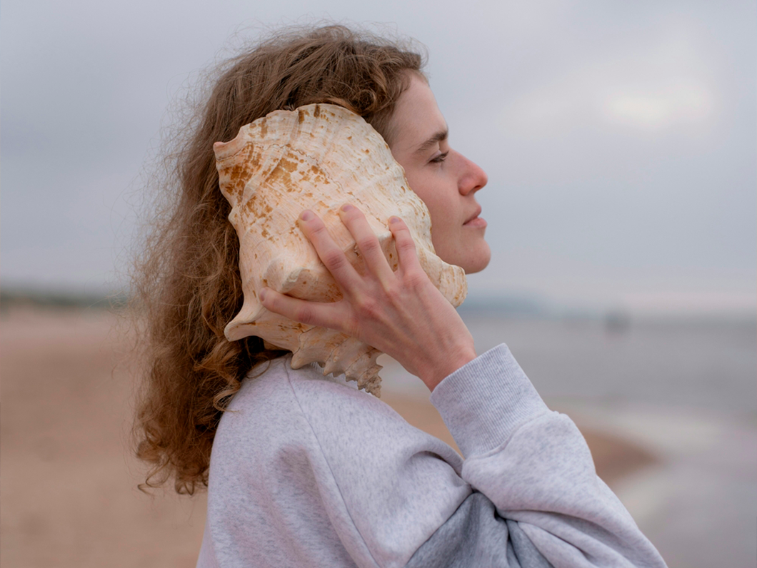 woman on the beach